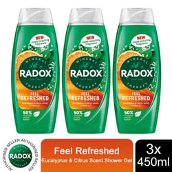Radox Shower Gel Feel Refreshed - 450 ml - Buy 3 - Feel Refreshed