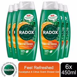 Radox Shower Gel Feel Refreshed - 450 ml - Buy 6 - Feel Refreshed