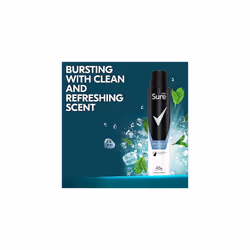 Men Invisible Ice Fresh Anti-Perspirant Aerosol pack of 6 deodorant for men that protects against white marks and yellow