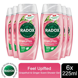 Radox Mineral Therapy Shower Gel - 225ml - Buy 6 - Feel Uplifted