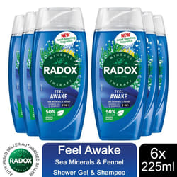 Radox Mineral Therapy Shower Gel - 225ml - Buy 6 - Feel Awake