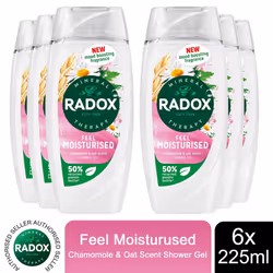 Radox Mineral Therapy Shower Gel - 225ml - Buy 6 - Feel Moisturised