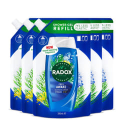 Radox Mineral Therapy ShowerGel Refill Pouch 500ml - Feel Awake, Buy 5