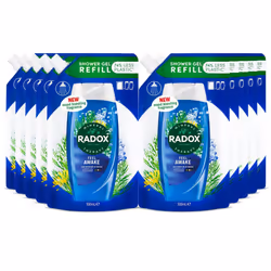 Radox Mineral Therapy ShowerGel Refill Pouch 500ml - Feel Awake, Buy 10