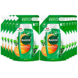 Radox Mineral Therapy ShowerGel Refill Pouch 500ml - Feel Refresh, Buy 10
