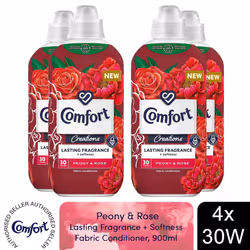 Comfort Fabric Conditioner Peony & Rose 900ml 30W - Buy 4