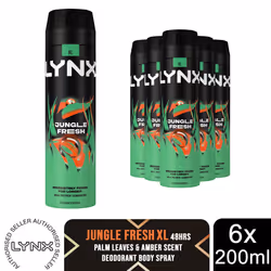 Lynx Body Spray JungleFresh High DefinitionFragrance,6x200ml