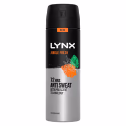 Lynx Jungle Fresh Antiperspirant Spray 72H Protection Deo 200ml 6Pk
