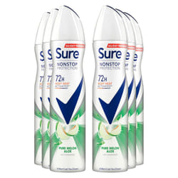 Sure Women Anti-perspirant Pure Melon Aloe Deo, 6x250ml