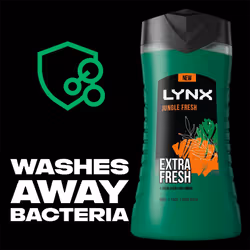 Lynx 3in1 Body, Face&Hair Wash Shower Gel Fresh Jungle Fresh 500ml 3pk