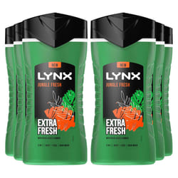 Lynx 3in1 Body, Face & Hair Wash Shower Gel 225ml, 6pk