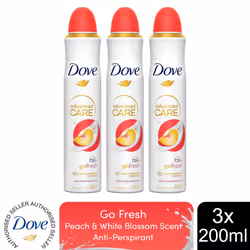 Dove Advanced Care Go Fresh AP Spray Peach & White Blossom, 200ml