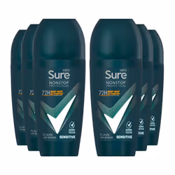 Sure Men Sensitive Anti-perspirant Roll On Deo, 6x50ml