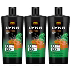 Lynx 3in1 Body, Face & Hair Wash Shower Gel 700ml, 3pk