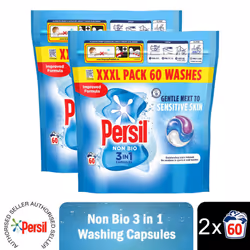 Persil XXXL 3in1 Laundry Washing Capsules Non-Bio 120W 2 Pack