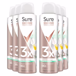 Sure Women Maximum Protection Antiperspirant Spray, 6x150ml