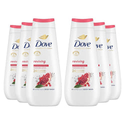 Advanced Care Reviving Body Wash Body Cleanser shower gel with pomegranate & hibiscus extracts for instantly lotion-soft skin 6x 400 ml