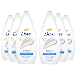 Dove Hydrate Body Wash 0% Sulfate SLES 720ml, 6pk