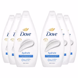 Dove Hydrate Body Wash 0% Sulfate SLES 450ml, 6 Pack