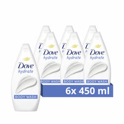 Hydrate Body Wash Gentle cleansing for soft skin 6x 450 ml