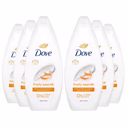 Dove Fruity Nourish Body Wash 0% Sulfate SLES, 6x225ml