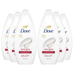 Dove Velvet Glow Body Wash 0% Sulfate SLES, 6x225ml