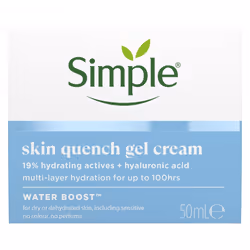 Water Boost Skin Quench Gel Face Cream with 19% Hydrating Actives and Hyaluronic Acid Moisturiser for Dry Skin 50 ml