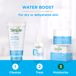Water Boost Skin Quench Gel Face Cream with 19% Hydrating Actives and Hyaluronic Acid Moisturiser for Dry Skin 50 ml
