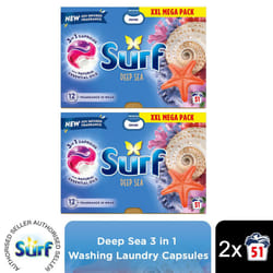 Surf 3 in 1 Laundry Detergent Deep Sea 2 or 4 Pack - Buy 2