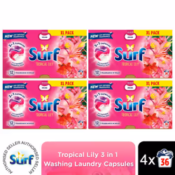 Surf 3in1 Laundry Detergent Tropical Lily 2 or 4pk - Buy 4