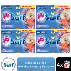 Surf 3 in 1 Laundry Detergent Deep Sea 2 or 4 Pack - Buy 4