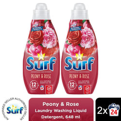 Surf Laundry Detergent Peony & Rose 648ml 2 or 4pk - Buy 2