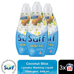 Surf Laundry Detergent Coconut Bliss 648ml, 2or3pk - Buy 3