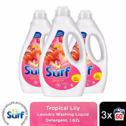 Surf Laundry Detergent Tropical Lily 1.62L, 2or3pk - Buy 3