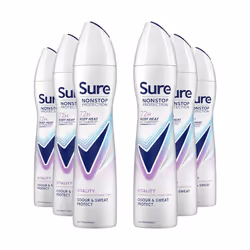 Sure Women Vitality Deodorant Spray with 72H Nonstop Protection 250ml, 6 Pack