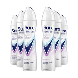 Sure Women Vitality Deodorant Spray with 72H Nonstop Protection 250ml, 6 Pack