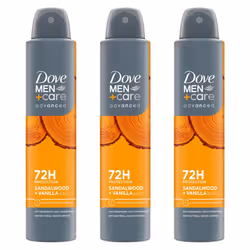 Dove Men+Care Advanced Deodorant Spray for 72Hrs Sweat Protection 200ml, 3 Pack