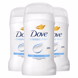 Dove Women Classic Fresh Anti-Perspirant Deo Stick w/ 48H Protection 50ml, 3 Pk