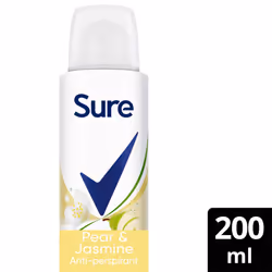 Sure Women Deodorant Spray Pear & Jasmine with 48Hrs Protection 200ml, 6 Pack