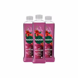 3x Radox Mineral Therapy Feel Revitalised Bath Soak w/ Cherry & Raspberry, 500ml