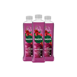 3x Radox Mineral Therapy Feel Revitalised Bath Soak w/ Cherry & Raspberry, 500ml