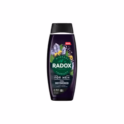 3x Radox Mineral Therapy Feel Recovered 2in1 Shower Gel & Shampoo for Men, 450ml
