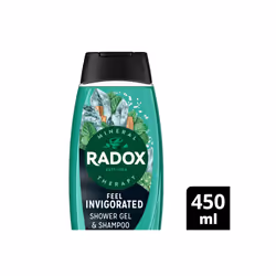 6x Radox Mineral Therapy Feel Invigorated Shower Gel & Shampoo for Men, 450ml - Additional view 2
