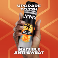 Sunset Fresh XXL Anti-Perspirant Aerosol Men's Deodorant Spray with a mango & mandarin scent for 72 hour invisible sweat protection 6x 250 ml