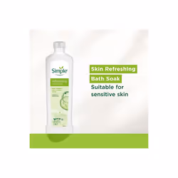 3x Simple Kind to Skin Refreshing Bath Soak Cucumber Extract Sensitive Skin, 1L