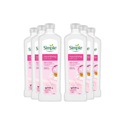 6x Simple Kind to Skin Nourishing Bath Soak w/ Chamomile Oil Sensitive Skin, 1L