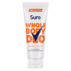 Sure Fresh Citrus Whole Body Deodorant Cream Aluminium Free 50ml, 3 Pack
