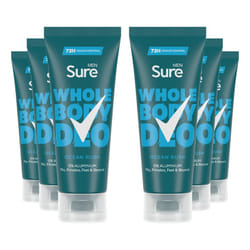 Sure Men Whole Body Deodorant Cream Ocean Rush with 72H Odour Control 75ml, 6 Pk
