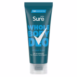 Sure Men Whole Body Deodorant Cream Ocean Rush with 72H Odour Control 75ml, 6 Pk