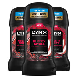 Lynx Deodorant Stick Cherry Spritz with 72Hrs Freshness 50ml, 3 Pack